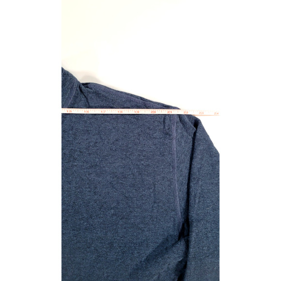 LL Bean River Driver Shirt Men's XL Henley Blue 2 Layer Wool Blend Baselayer - Picture 5 of 8